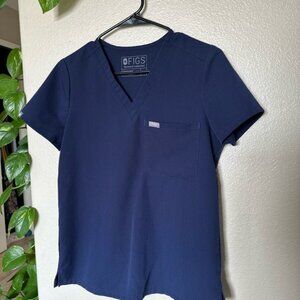 Figs Women’s Navy Blue One Pocket Scrub Top